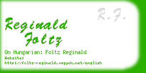 reginald foltz business card